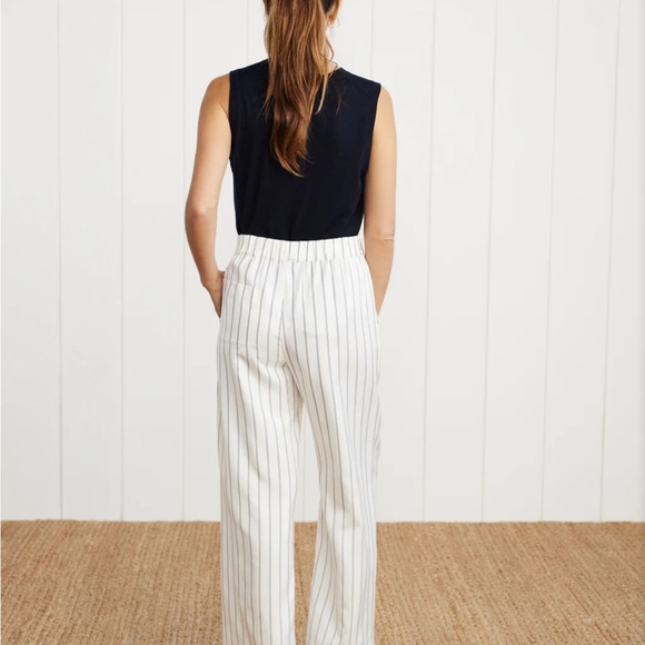 Jenni Kayne Bianca trousers in navy & stripe - size XL - Picture 7 of 7
